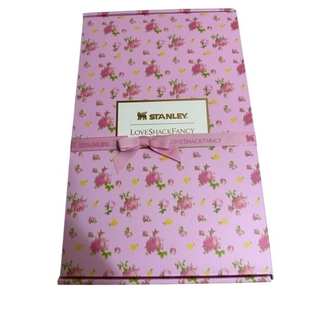 NEW Stanley x LoveShackFancy 30oz Quencher Tumbler Ribbon Rosa Ibiza Sunset NIB